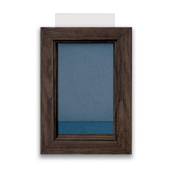 Indoor Enclosed Combo Board, 72"x36", Black Frame/Grey & Cobalt